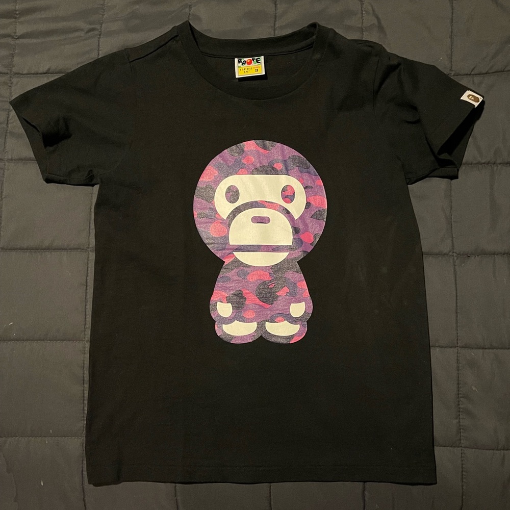 Bape - Baby Milo Purple Camo Tee